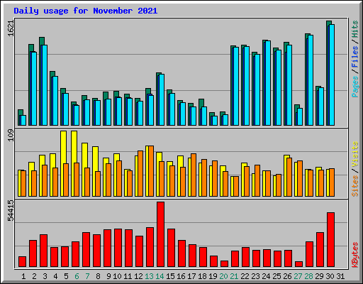 Daily usage for November 2021