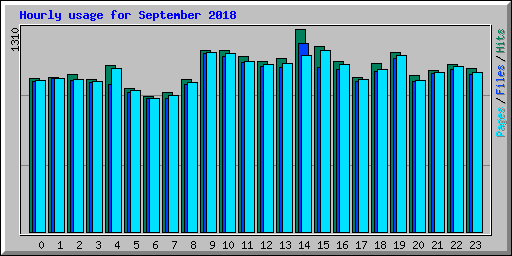 Hourly usage for September 2018