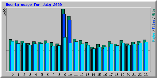 Hourly usage for July 2020