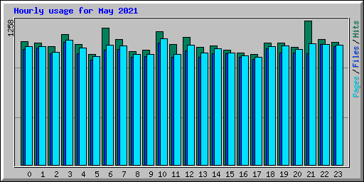 Hourly usage for May 2021