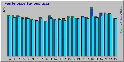 Hourly usage for June 2022