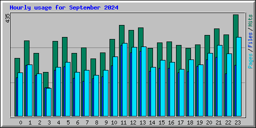 Hourly usage for September 2024