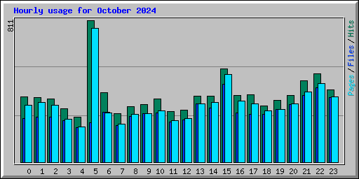 Hourly usage for October 2024