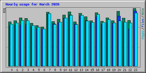 Hourly usage for March 2026