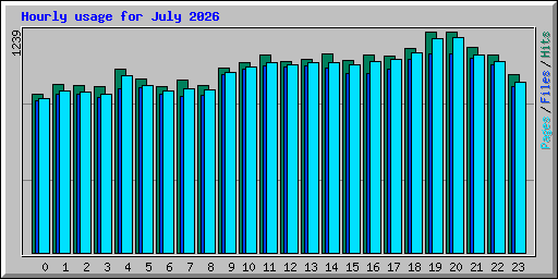 Hourly usage for July 2026